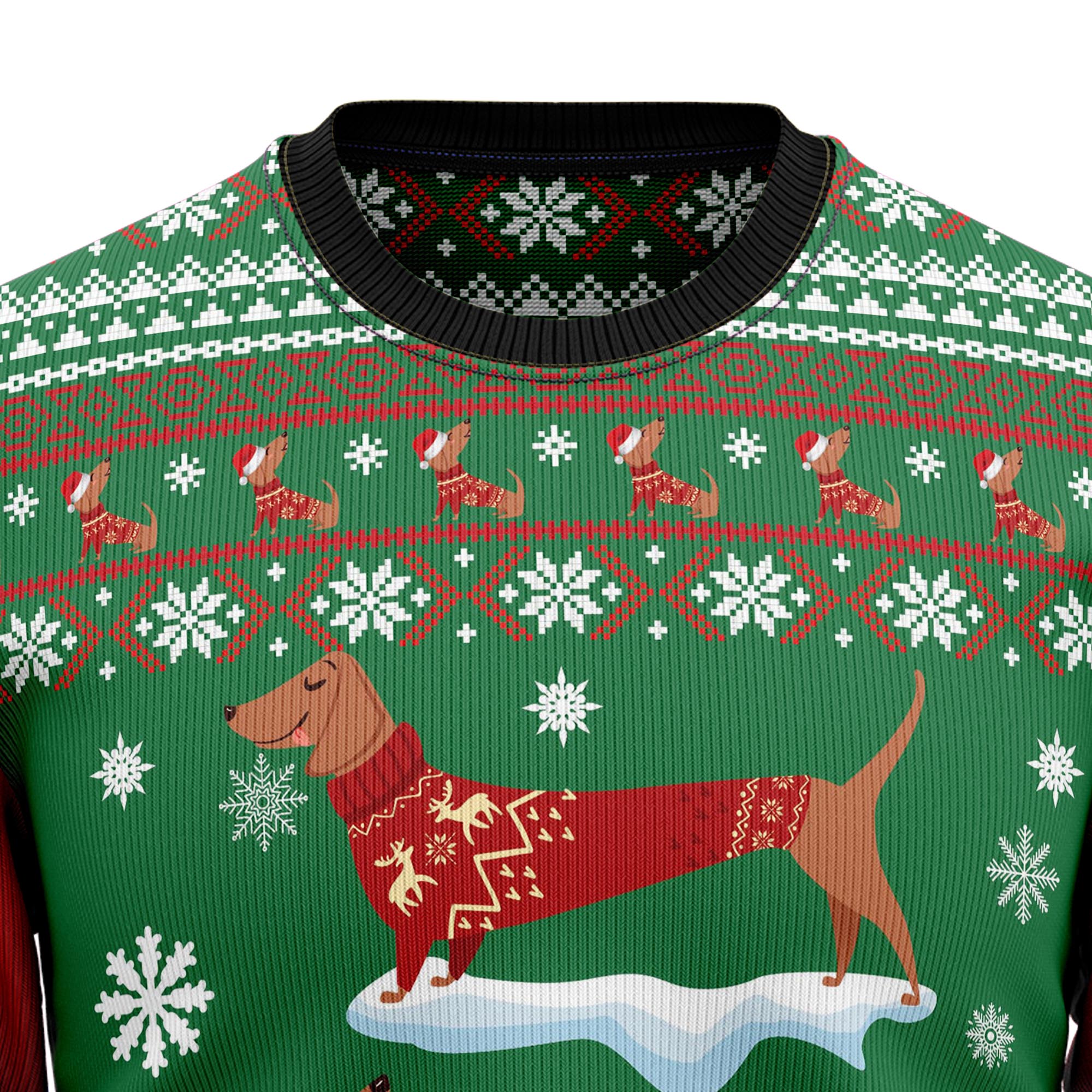 Dachshund Snow Day D1011 Ugly Christmas Sweater- Best Christmas Gifts 2023