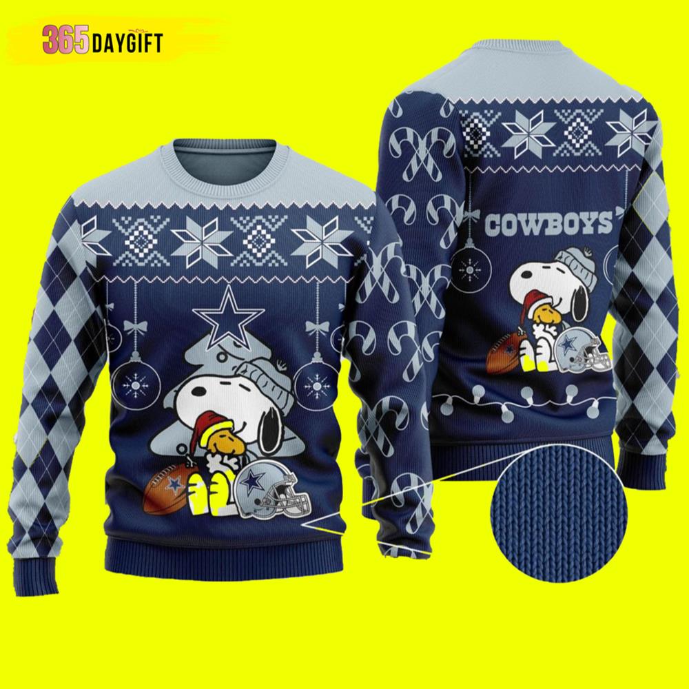 Dallas Cowboys Peanuts Snoopy Ugly Christmas Dallas Cowboys Ugly Christmas Sweater- Best Christmas Gifts 2023