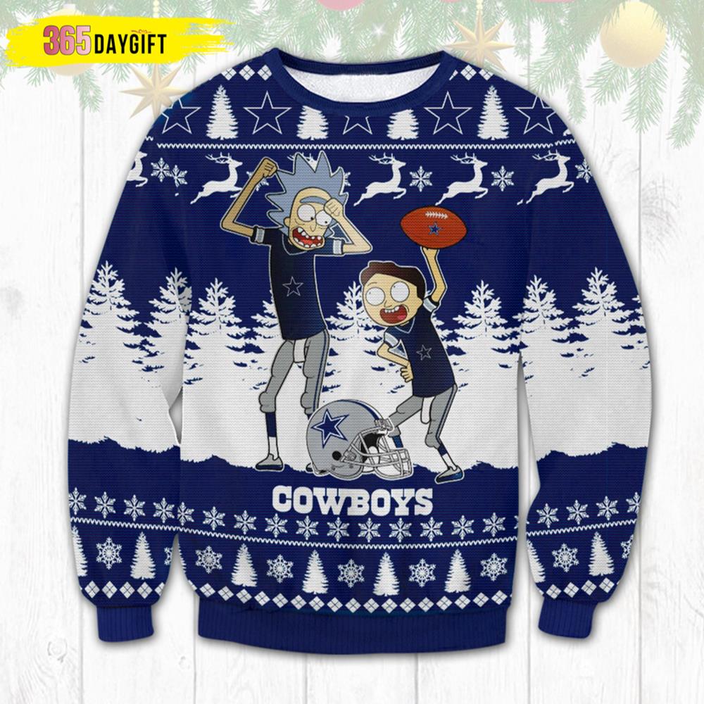 Dallas Cowboys Rick Morty Ugly Sweater Dallas Cowboys Ugly Christmas Sweater- Best Christmas Gifts 2023