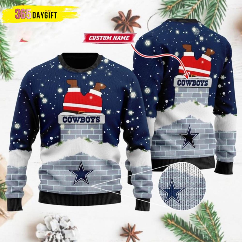 Dallas Cowboys Santa Claus Custom Dallas Cowboys Ugly Christmas Sweater- Best Christmas Gifts 2023