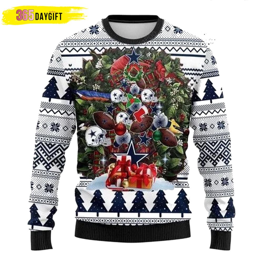 Dallas Cowboys Ugly Christmas Sweater NFL Dallas Cowboys Tree Christmas- Best Christmas Gifts 2023