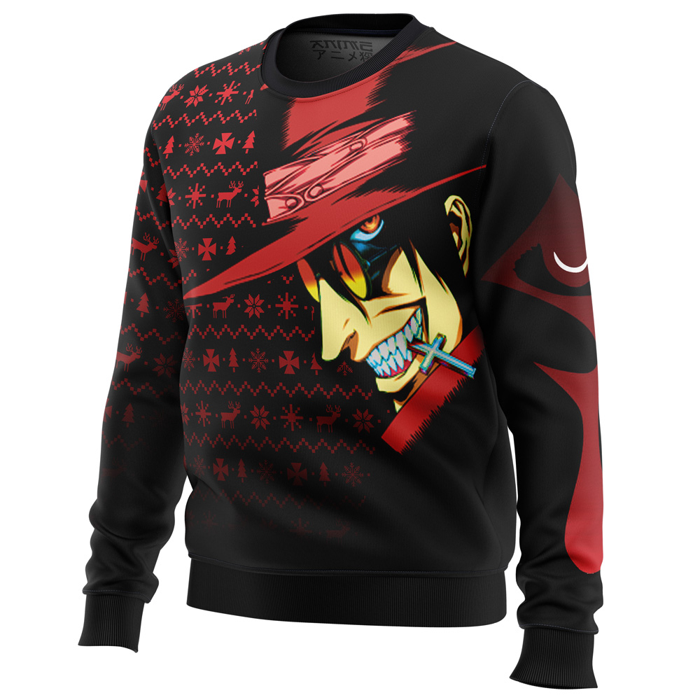 Dark Fanstasy Alucard Hellsing Ugly Christmas Sweater- Best Christmas Gifts 2023