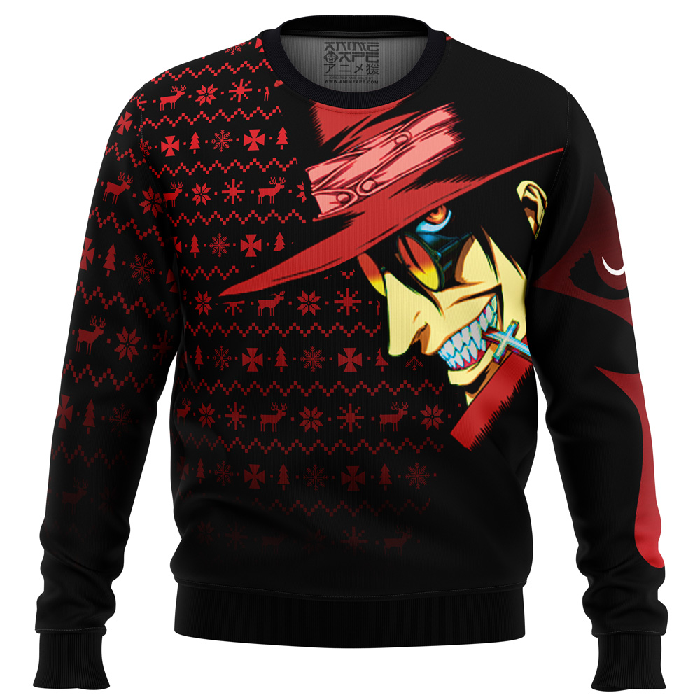 Dark Fanstasy Alucard Hellsing Ugly Christmas Sweater- Best Christmas Gifts 2023