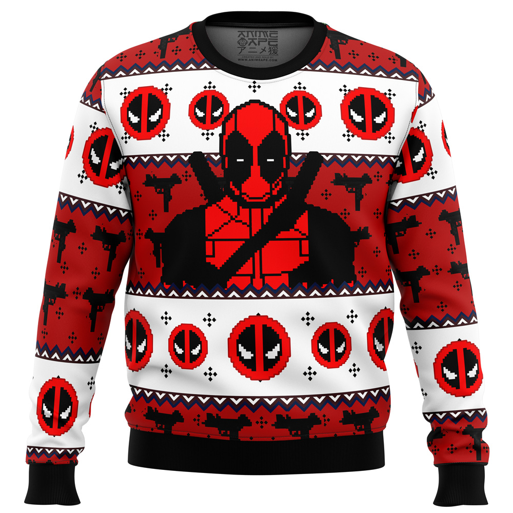 Deadpool Guy Ugly Christmas Sweater- Best Christmas Gifts 2023