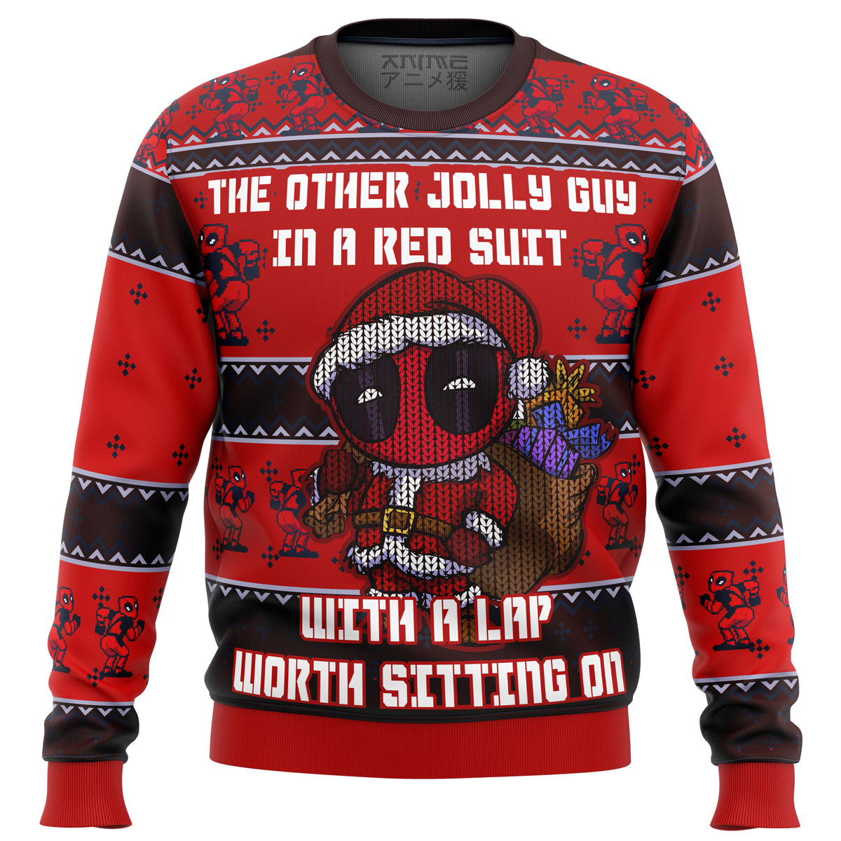 Deadpool Jolly Red Guy Ugly Christmas Sweater- Best Christmas Gifts 2023