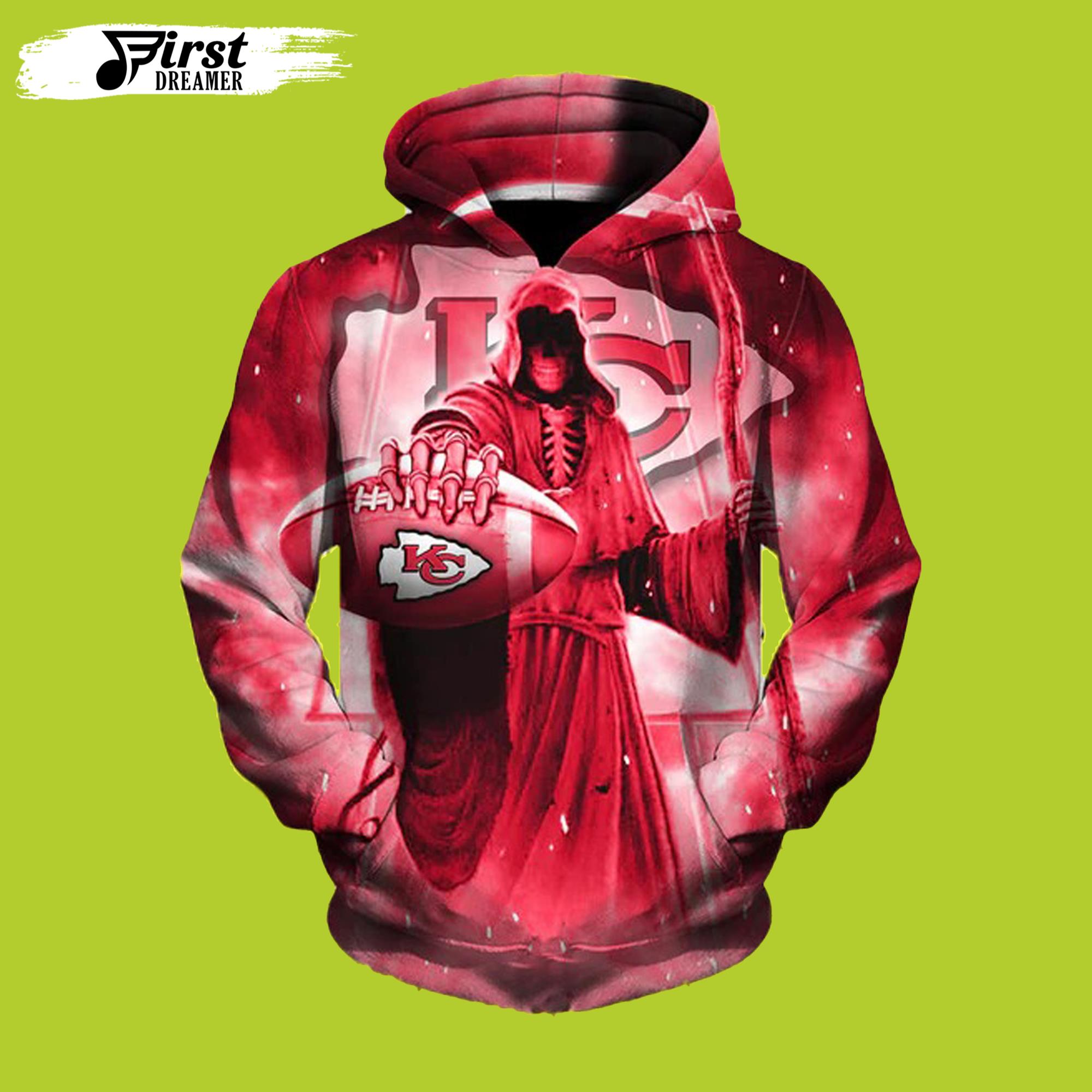 Death Skull Kansas City Chiefs Hoodie 3D