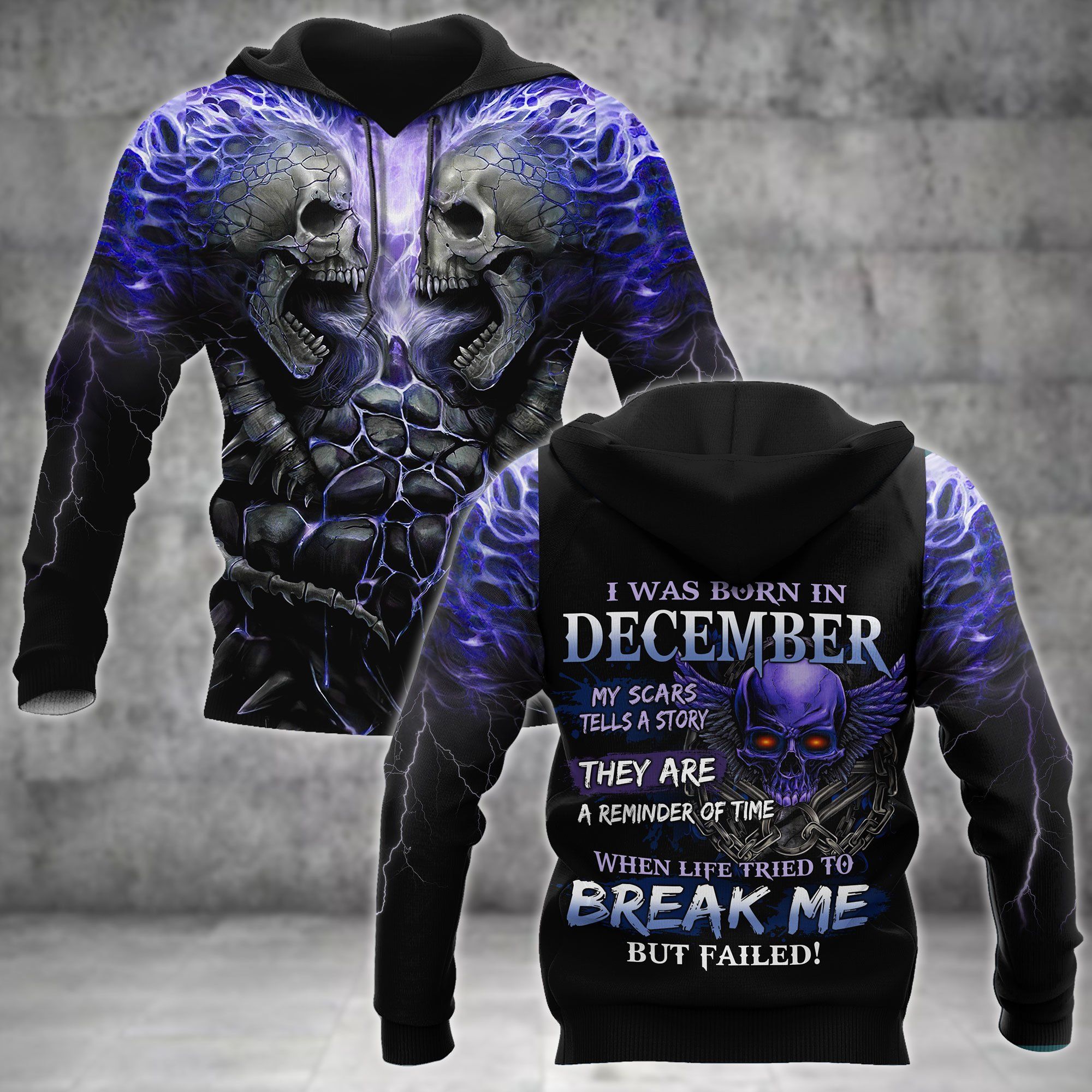 December Guy Skull 3D Hoodie