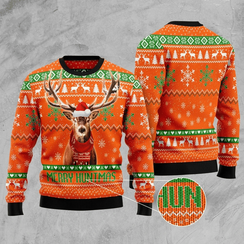 Deer Merry Huntmas Ugly Christmas Sweater – Best Christmas Gifts 2023