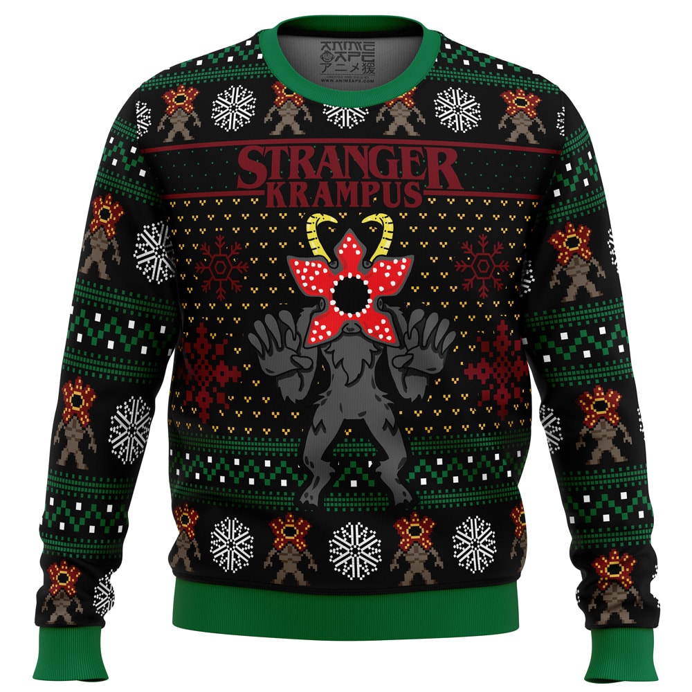 Demogorgon Stranger Krampus Stranger Things Ugly Christmas Sweater- Best Christmas Gifts 2023