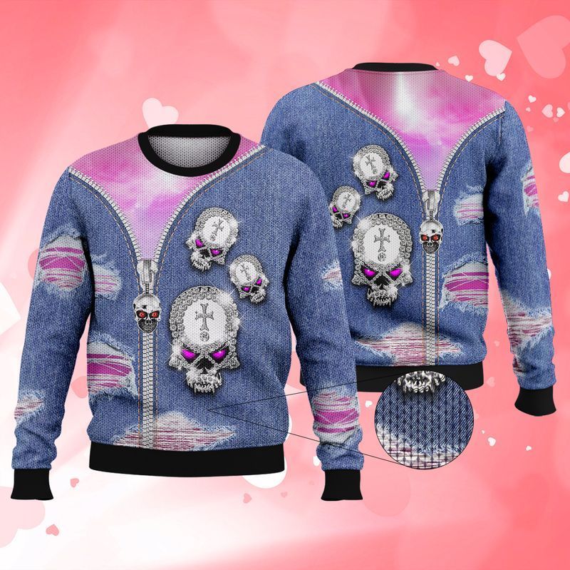 Diamond Skull Ugly Christmas Sweater- Best Christmas Gifts 2023