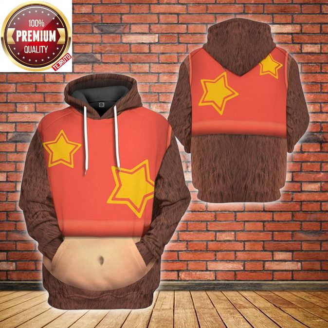 Diddy Kong , Mario Video Game All Over Print Hoodie