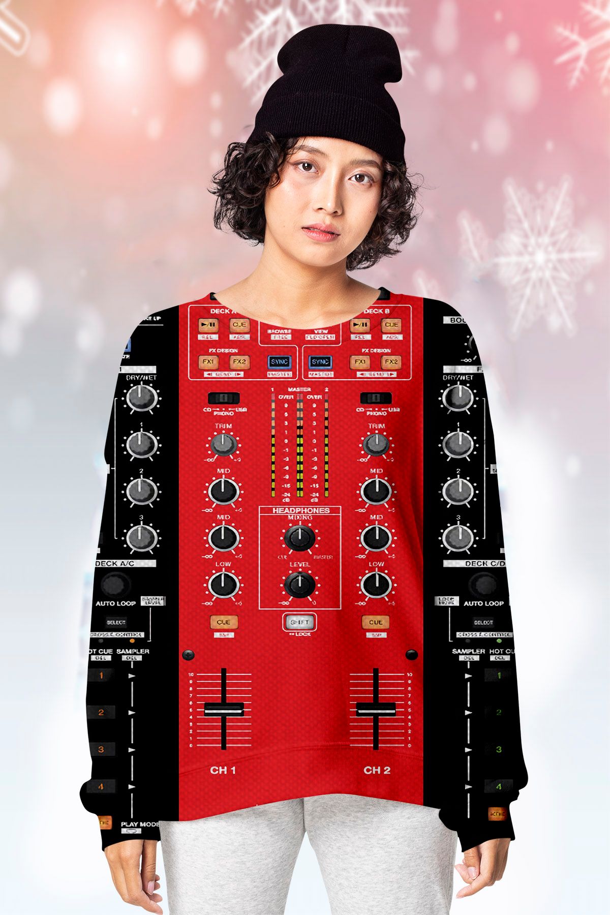 DJ Sound LTTJ Ugly Christmas Sweater|Crewneck Sweatshirts For Men & Women|Merry Christmas- Best Christmas Gifts 2023