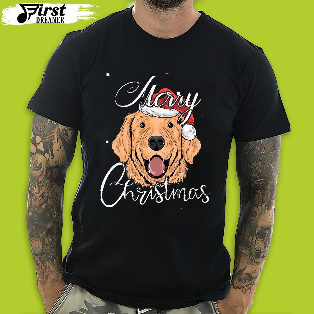 Dog Love Merry Dog Christmas T-Shirt