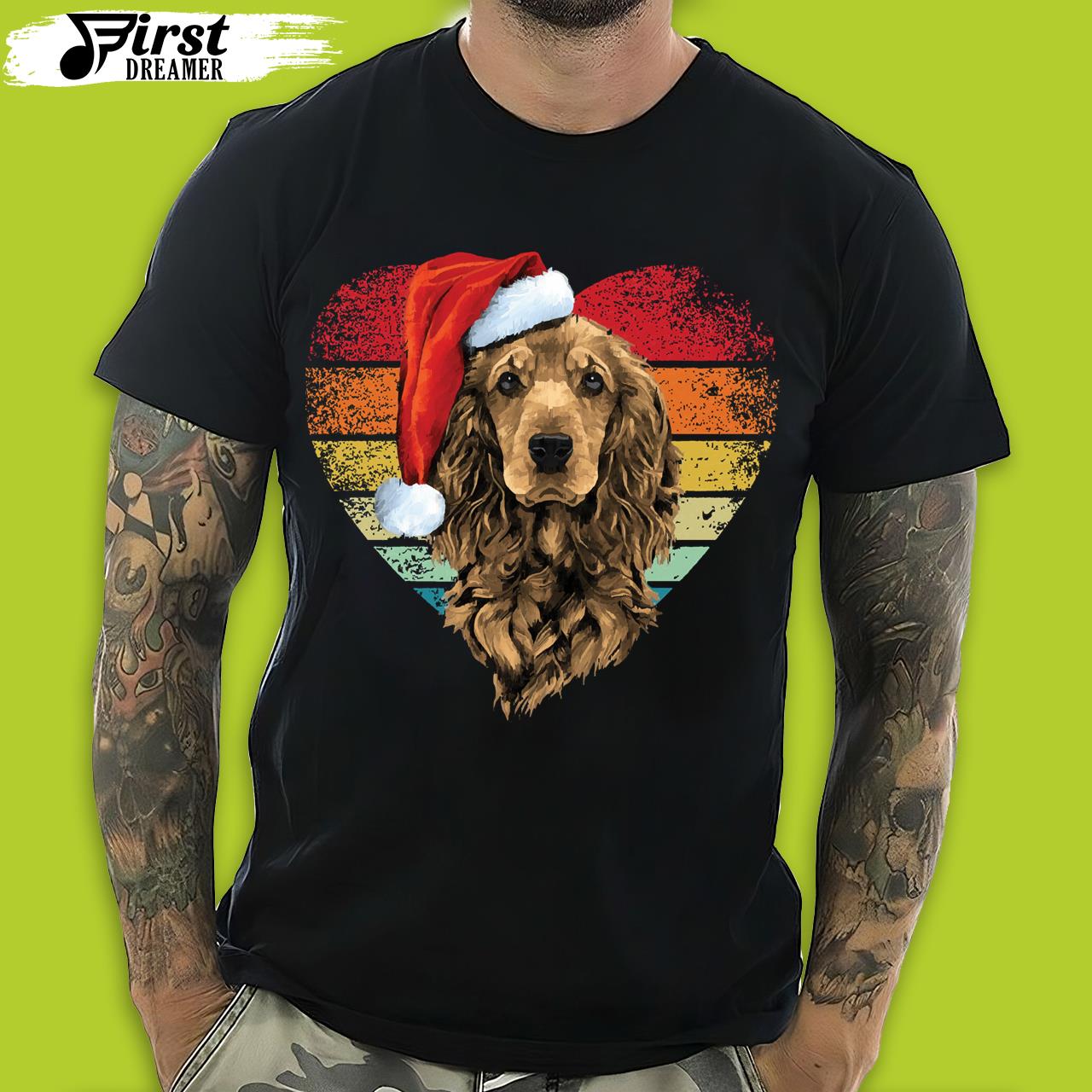 Dog Santa Vintage Dog Christmas T-Shirt