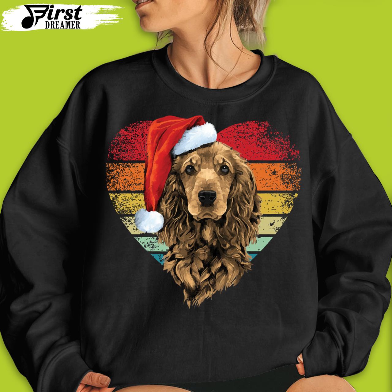 Dog Santa Vintage Dog Christmas T-Shirt