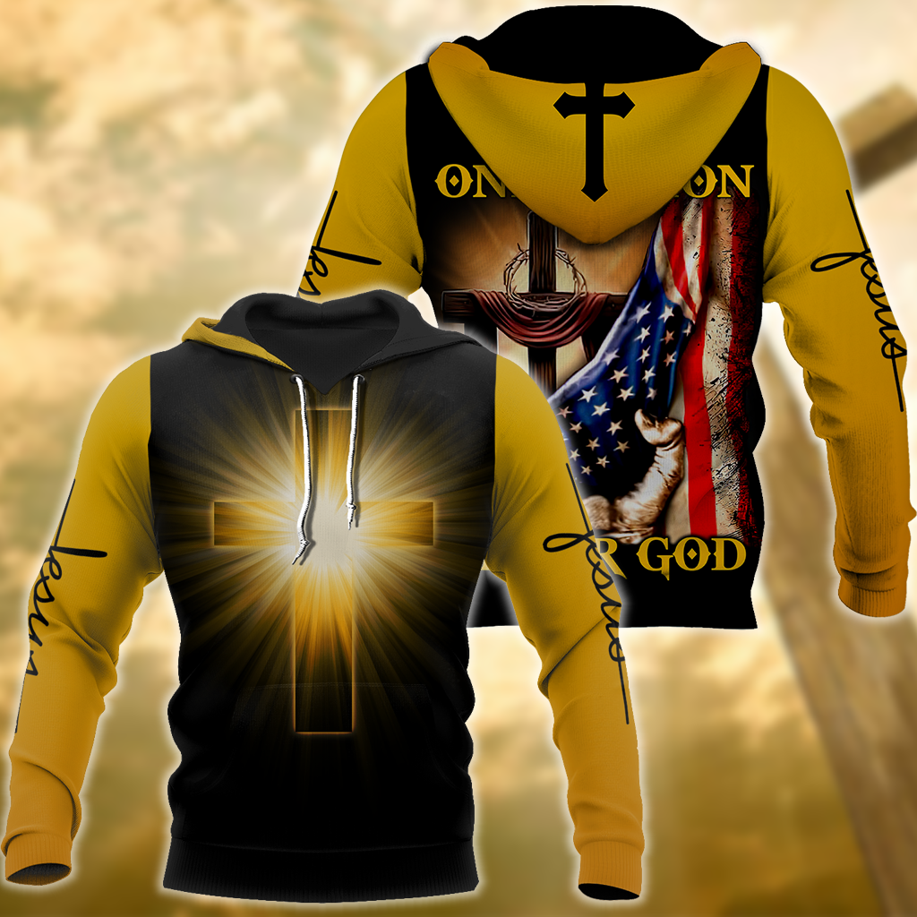 Easter God Jesus One Nation Under God 3D Hoodie