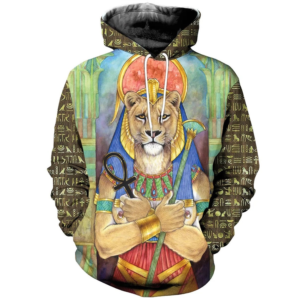 Egyptian Sekhmet God AOP Unisex Hoodie