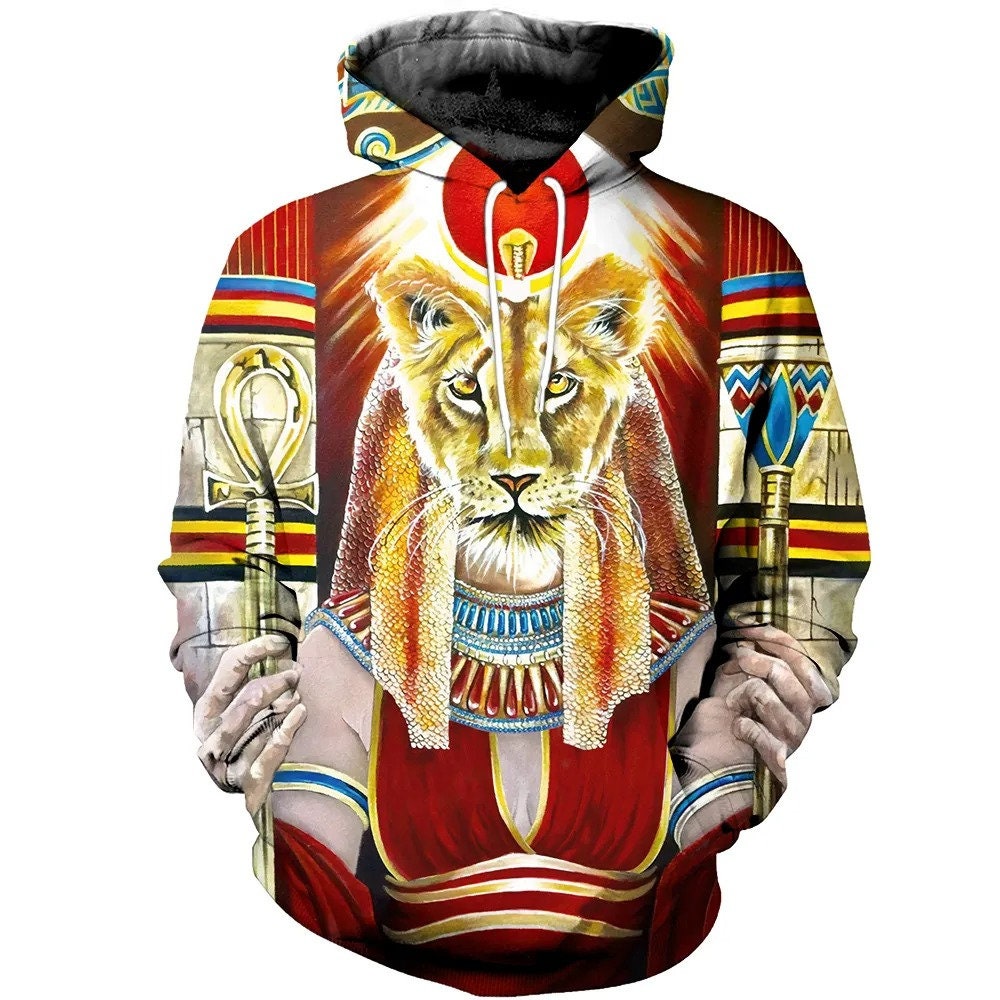 Egyptian Sekhmet God Gift AOP Unisex Hoodie