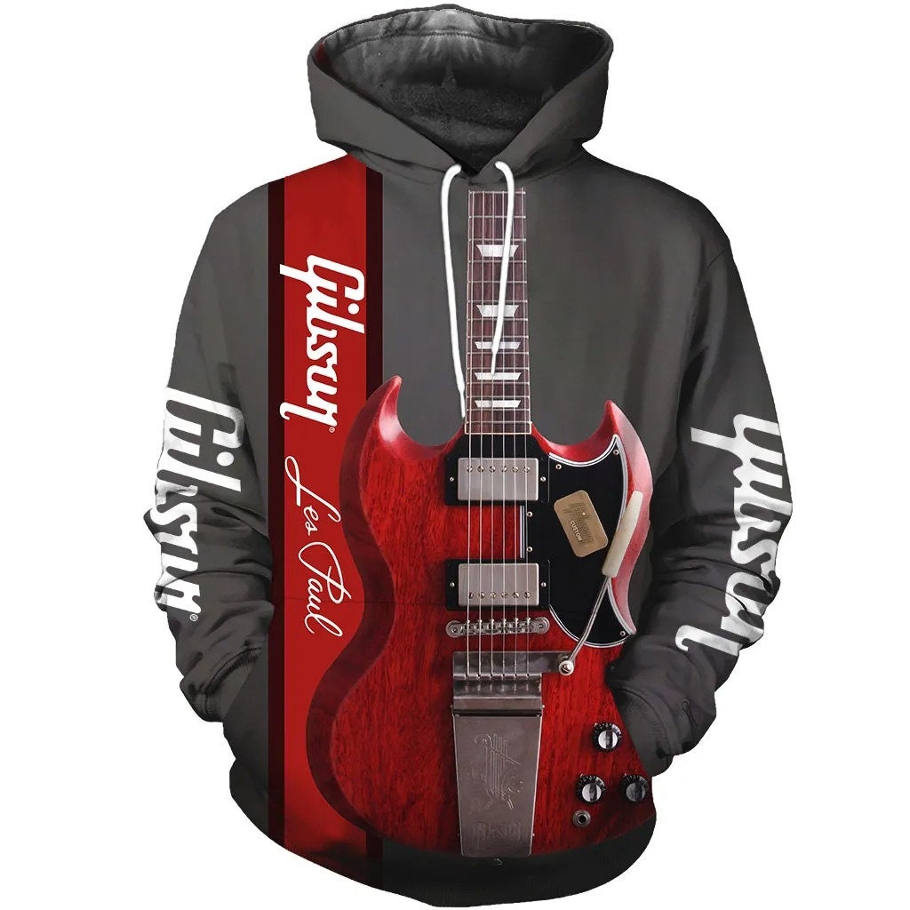 Electric Guitar Red AOP Unisex Hoodie