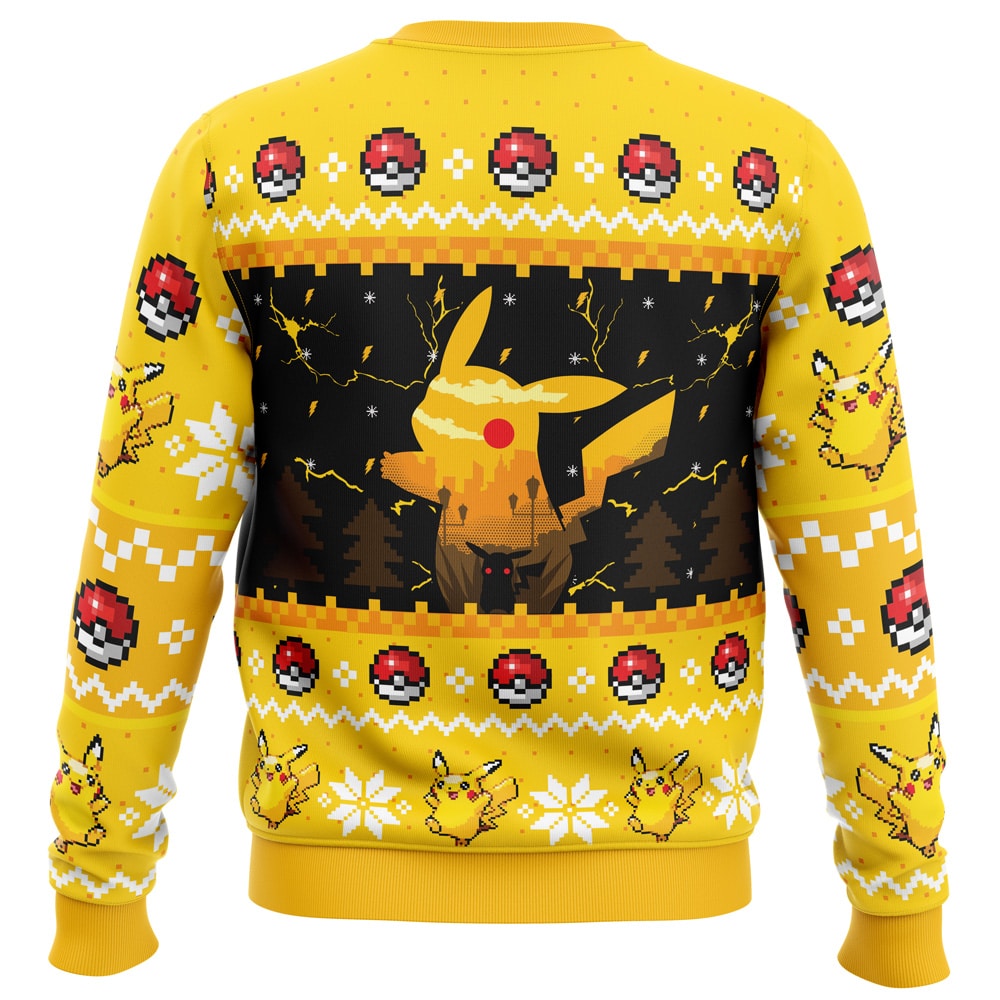 Electric Monster Pokemon Ugly Christmas Sweater- Best Christmas Gifts 2023