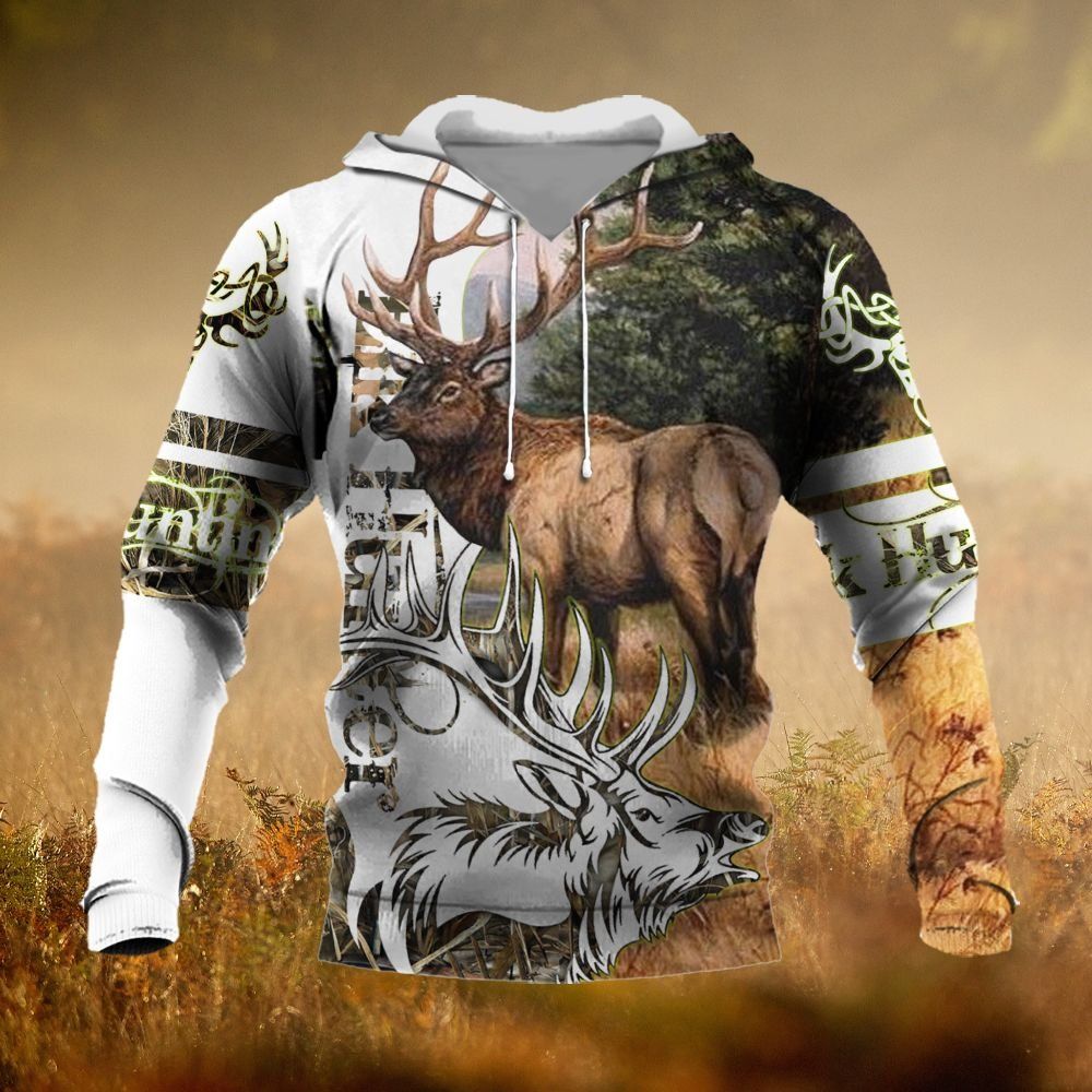 Elk Hunting Unisex 3D Hoodie