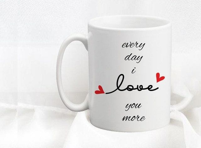 Every Day I Love You More Valentine Mug