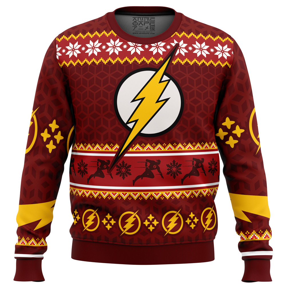 Fast Christmas The Flash DC Comics Ugly Christmas Sweater- Best Christmas Gifts 2023