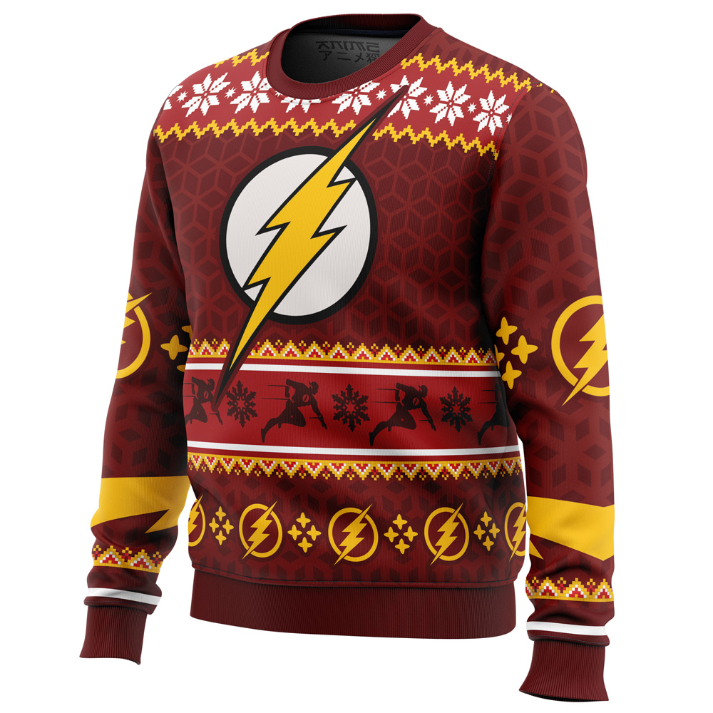 Fast Christmas The Flash DC Comics Ugly Christmas Sweater- Best Christmas Gifts 2023