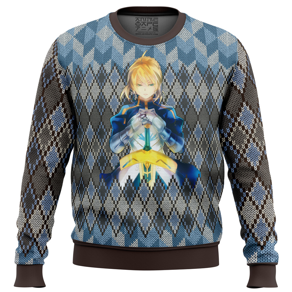 Fate Zero Saber Ugly Christmas Sweater- Best Christmas Gifts 2023