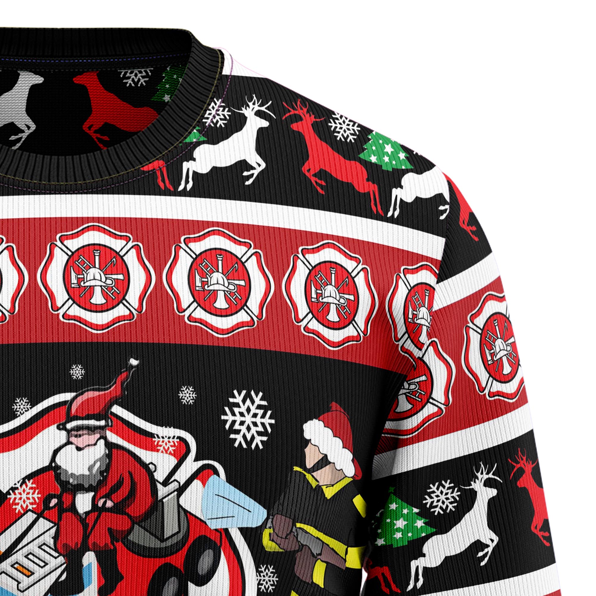 Fireman Firefighter G5106 Ugly Christmas Sweater- Best Christmas Gifts 2023 Fireman Firefighter G5106 Ugly Christmas Sweater- Best Christmas Gifts 2023