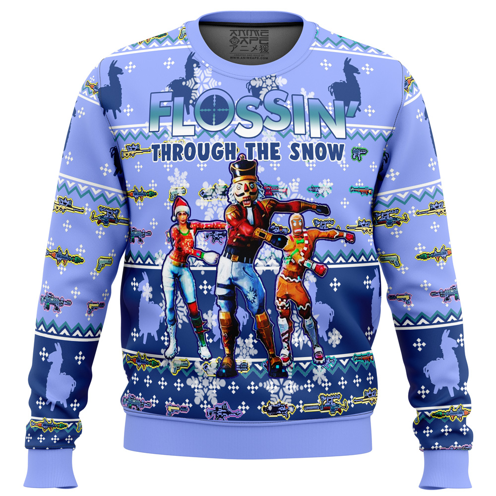 Fortnite Snow Floss Ugly Christmas Sweater- Best Christmas Gifts 2023