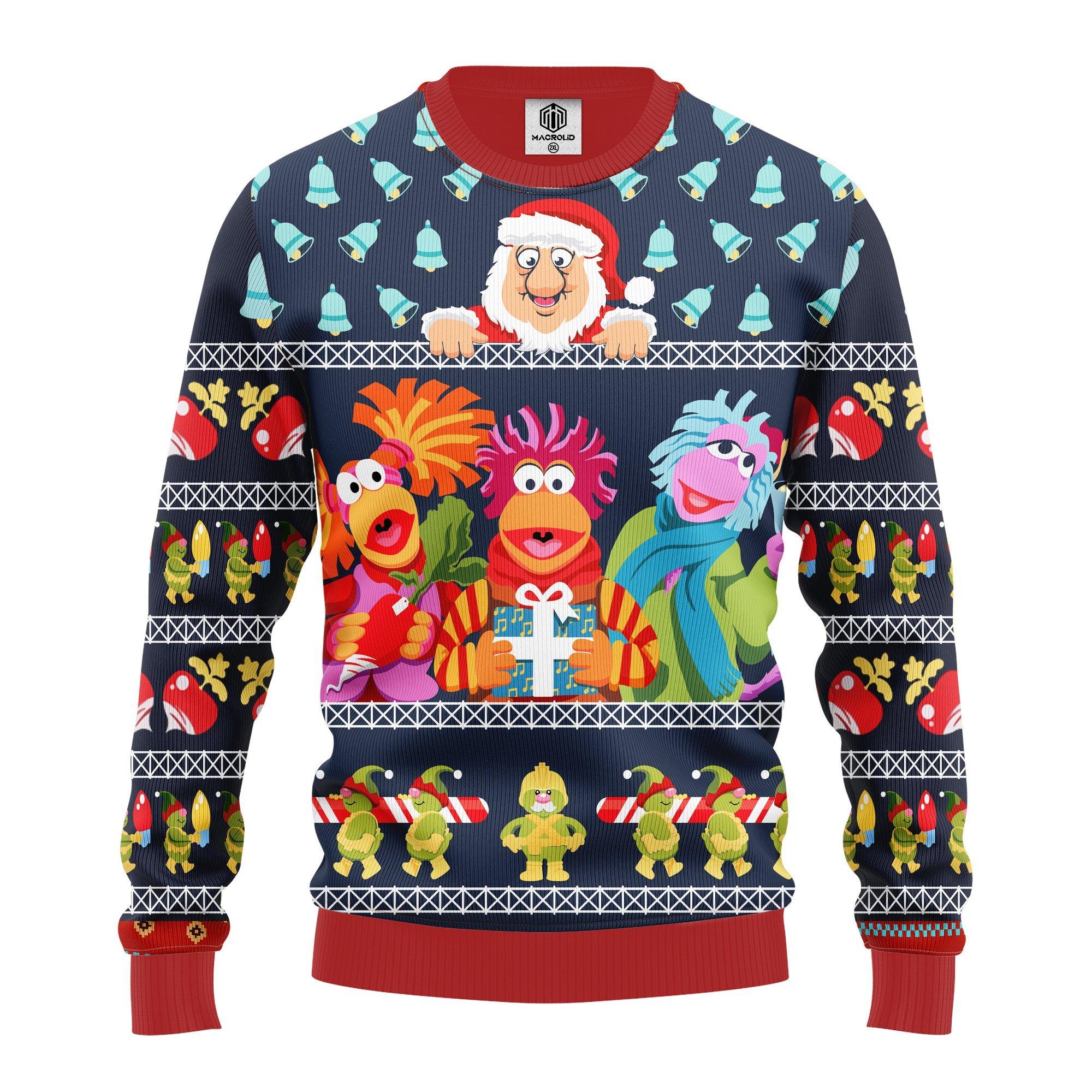 Fraggle Rock Sublimated Adult Ugly Christmas Sweater 289- Best Christmas Gifts 2023