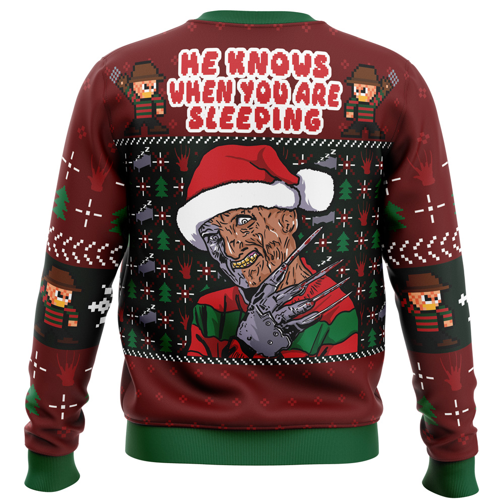 Fred Claws Christmas Freddy Krueger Ugly Christmas Sweater- Best Christmas Gifts 2023