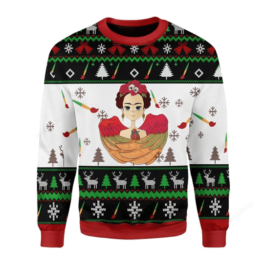 Frida Kahlo Ugly Sweater, Frida Kahlo Christmas Gift, Frida Kahlo Shirt- Best Christmas Gifts 2023