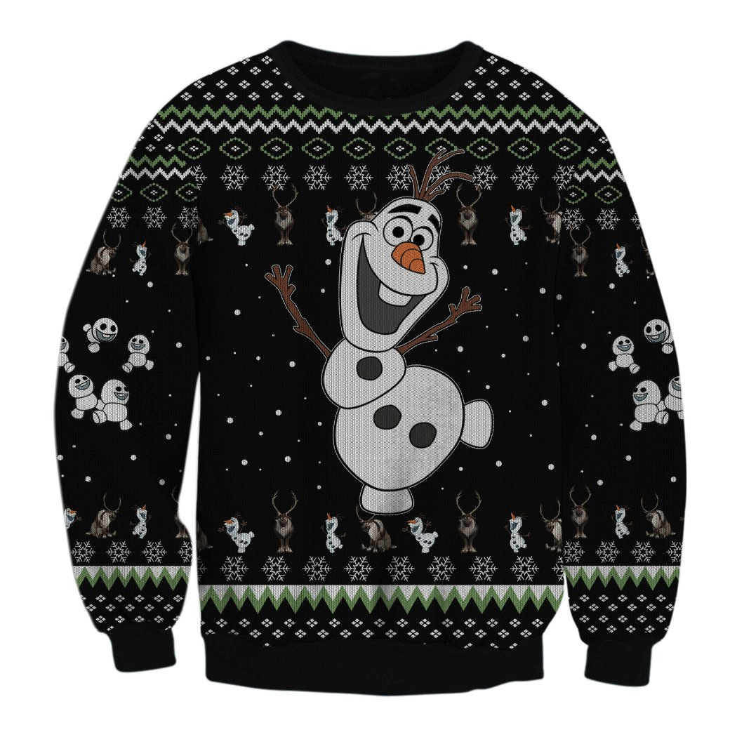 Frozen Olaf Sven 2 Ugly Sweater , Frozen Gift Fan Ugly Sweater- Best Christmas Gifts 2023