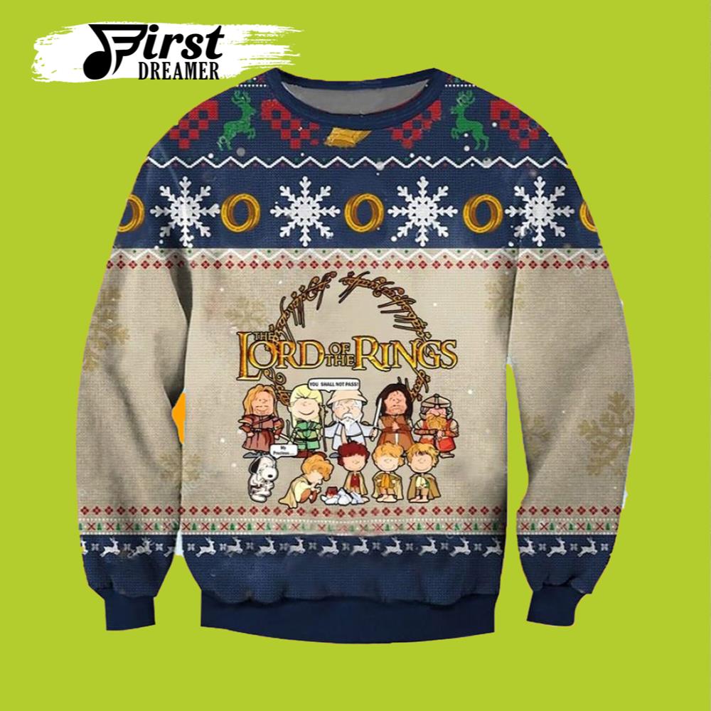 Funny Characters Lord Of The Rings Ugly Christmas Sweater- Best Christmas Gifts 2023