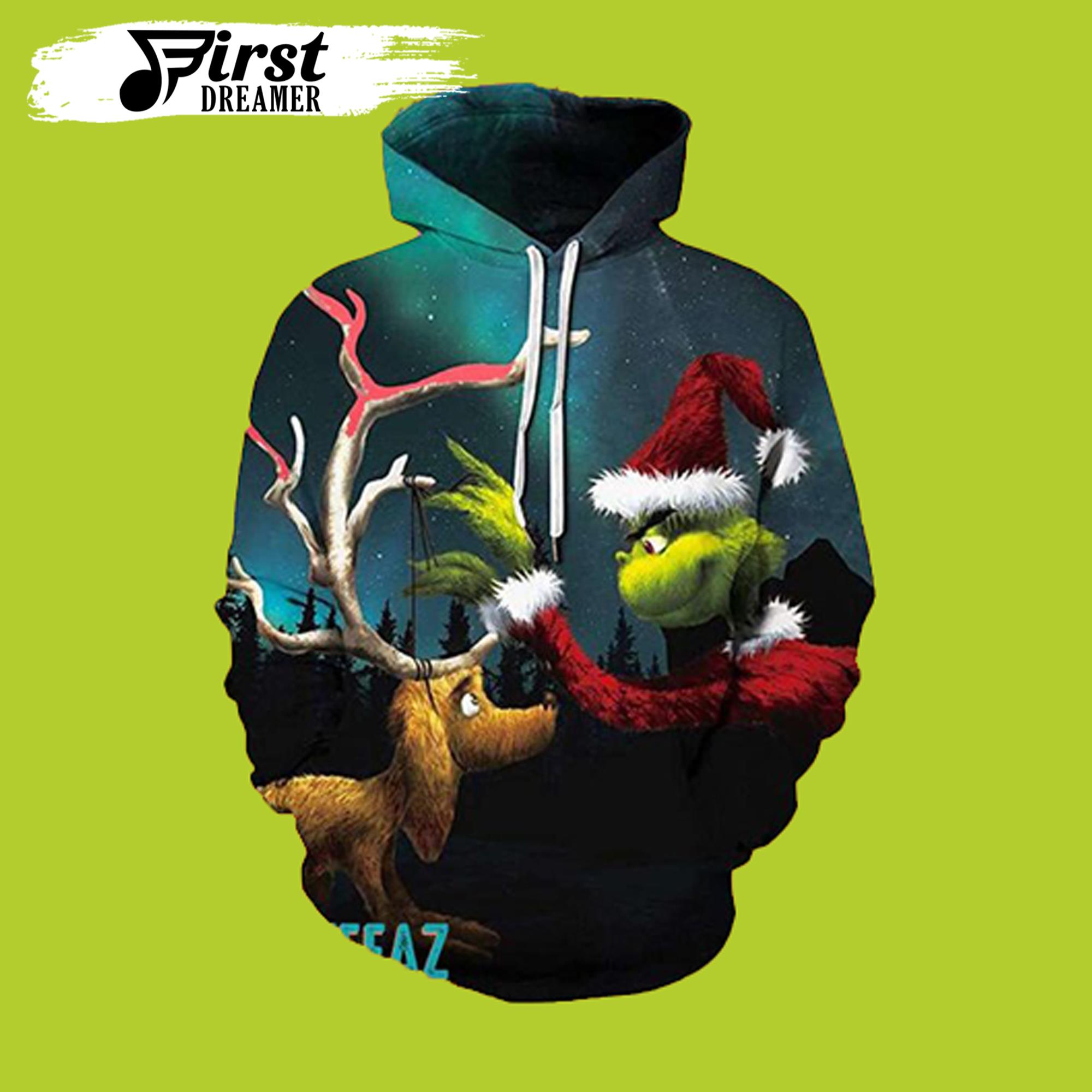 Funny Dog The Grinch Christmas Gift Grinch 3D Hoodie