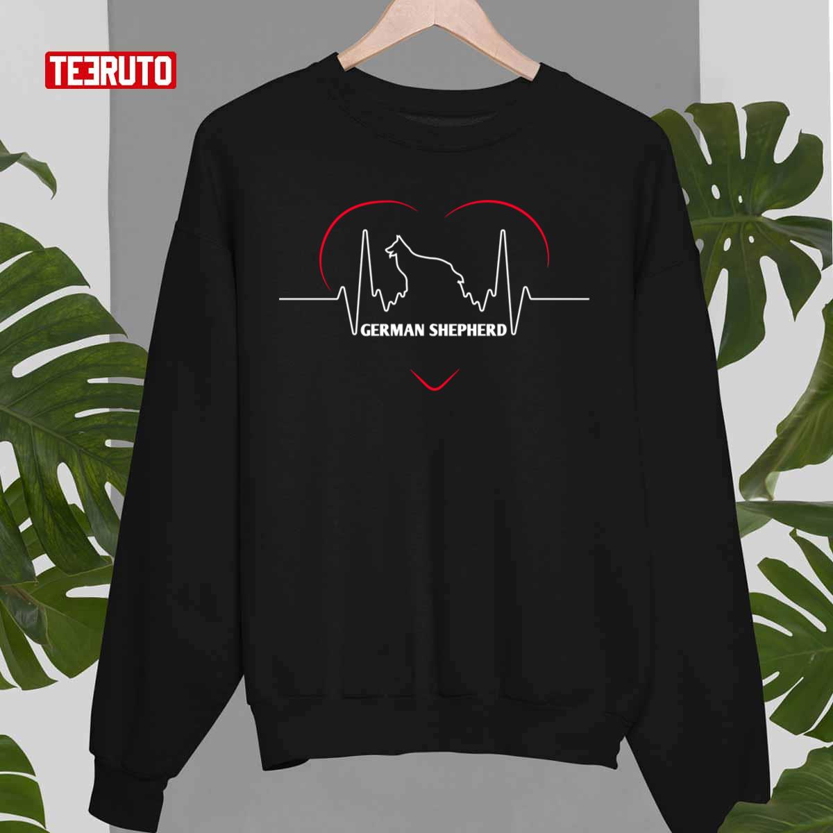 Funny German Shepherd Heartbeat Unisex T-Shirt Funny German Shepherd Heartbeat Unisex T-Shirt