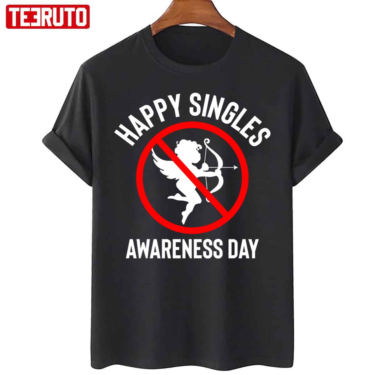 Funny Happy Singles Awareness Day Anti Valentine’s Cupid Unisex T-Shirt