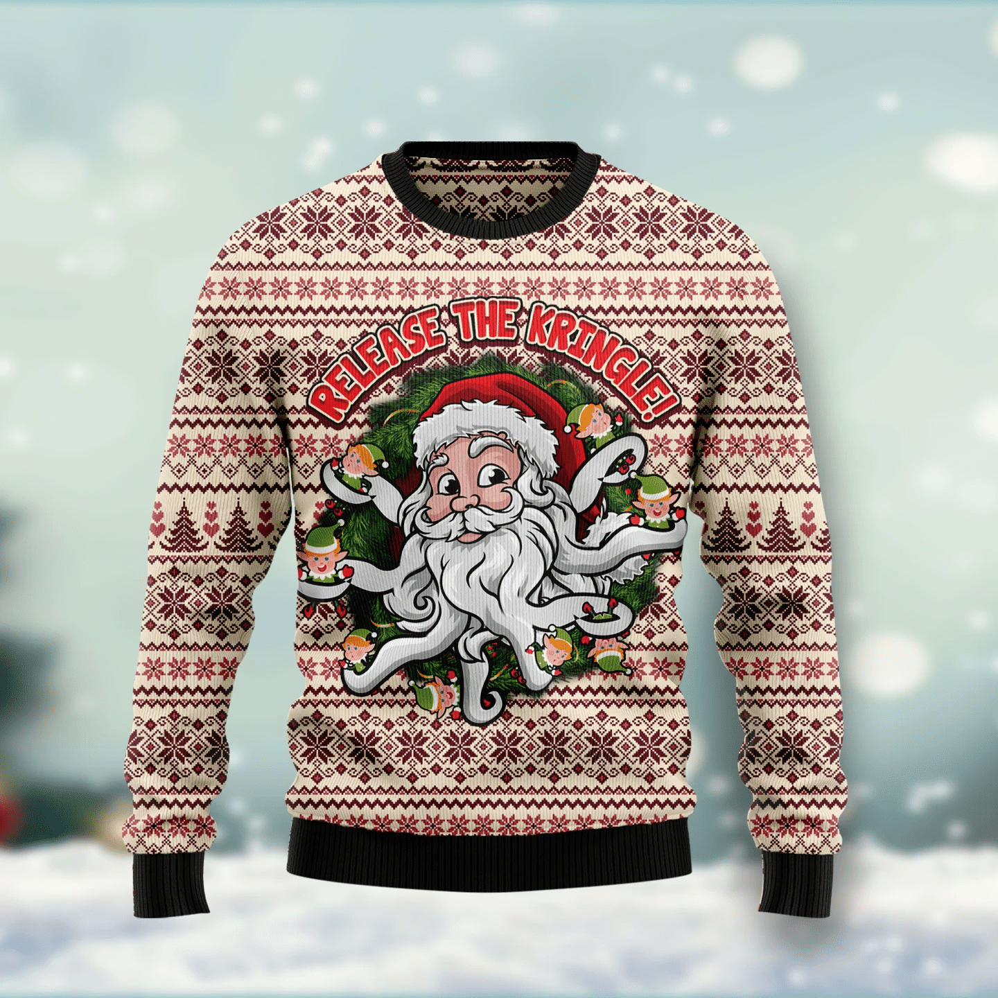 Funny Santa Claus Release The Kringle Christmas Ugly Christmas Sweater- Best Christmas Gifts 2023