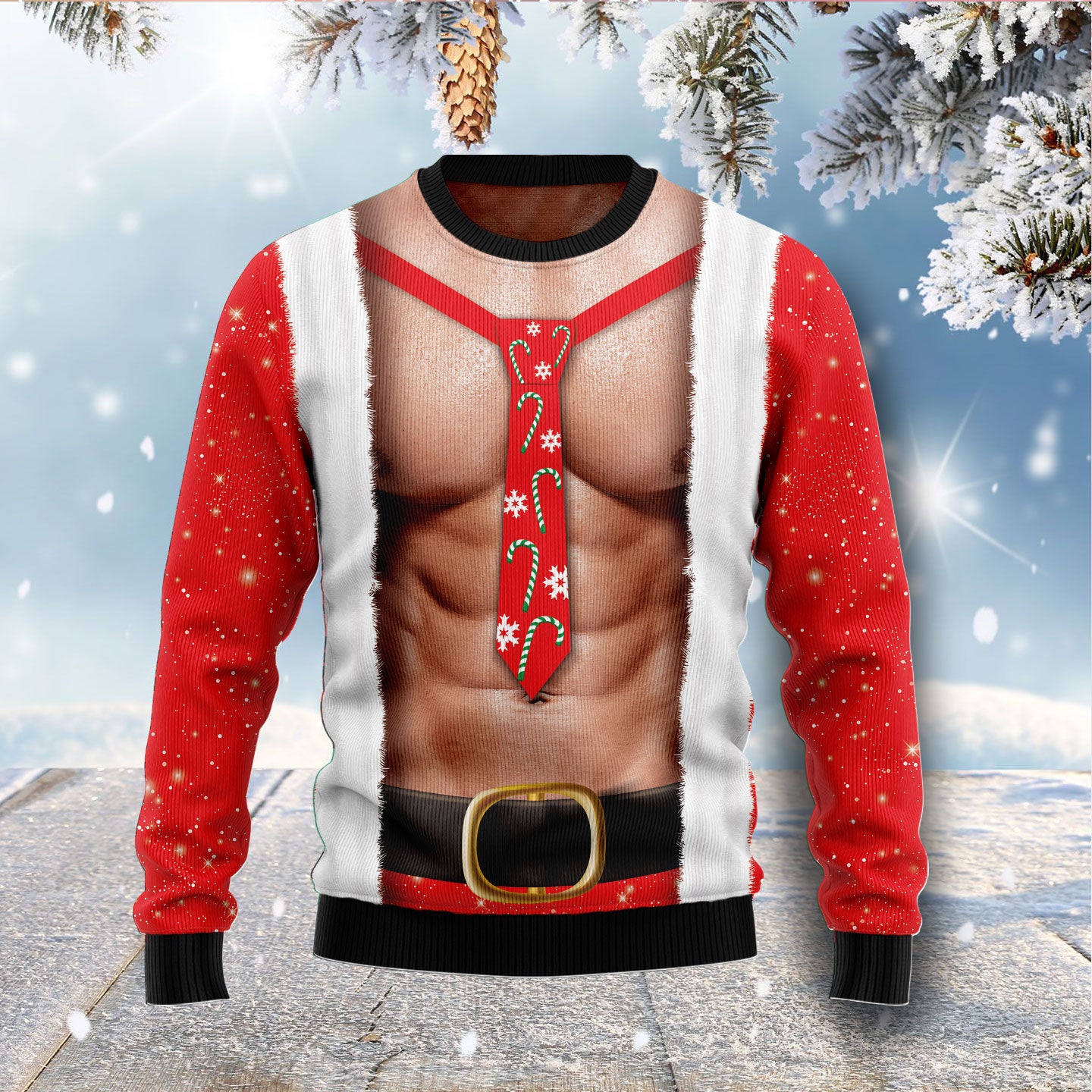 Funny Six Pack Muscle G51016 – Ugly Christmas Sweater- Best Christmas Gifts 2023