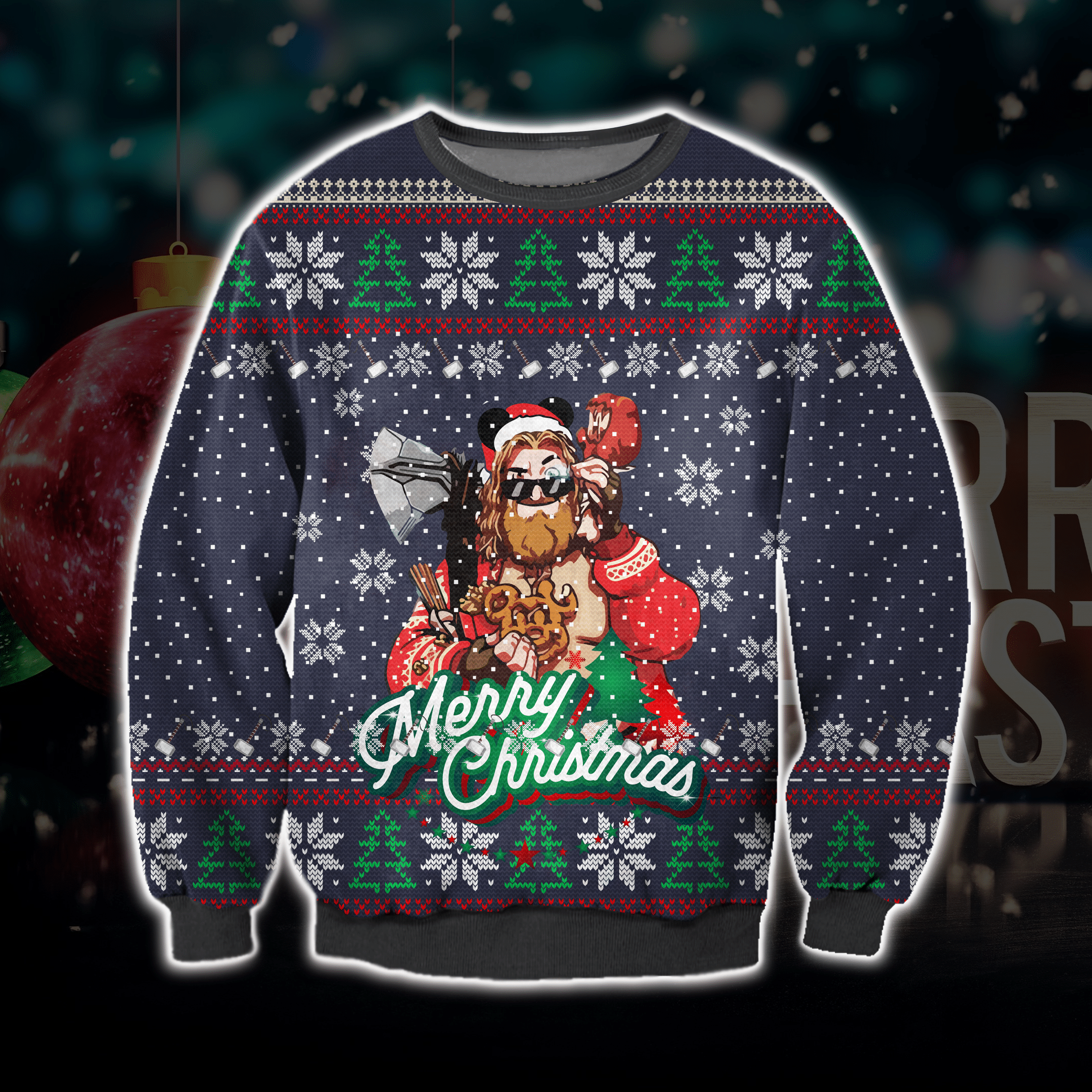 Funny Thor Ugly Christmas Sweater- Best Christmas Gifts 2023