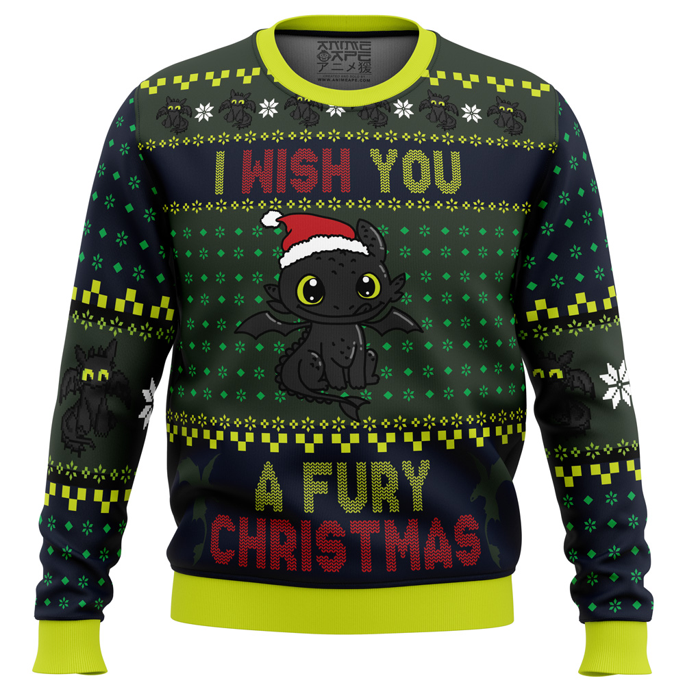 Fury Christmas Toothless Ugly Christmas Sweater- Best Christmas Gifts 2023