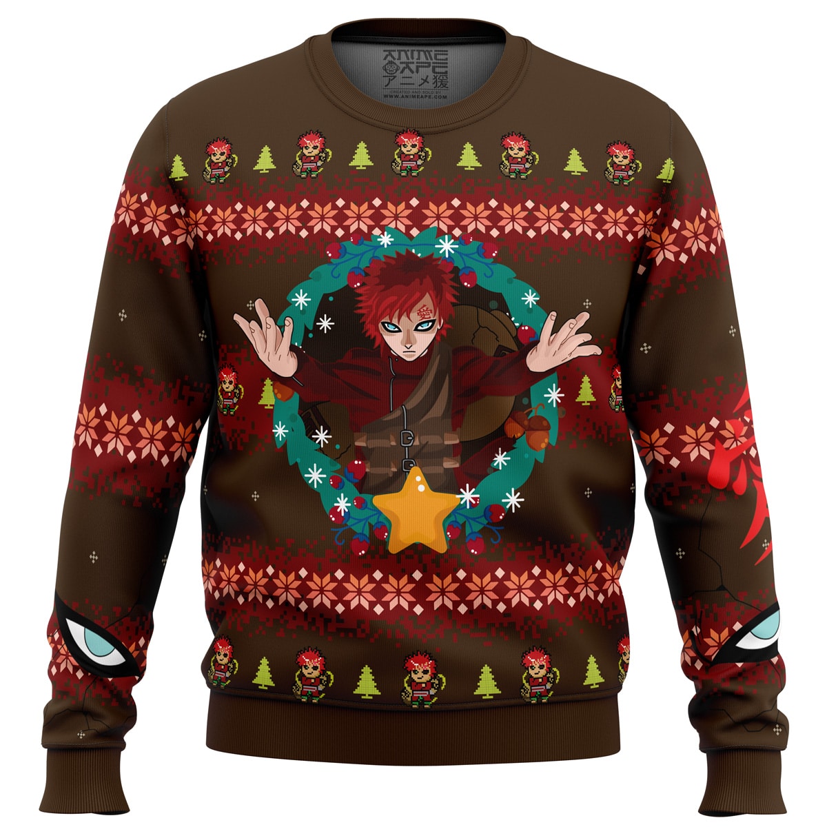 Gaara Naruto Ugly Christmas Sweater- Best Christmas Gifts 2023