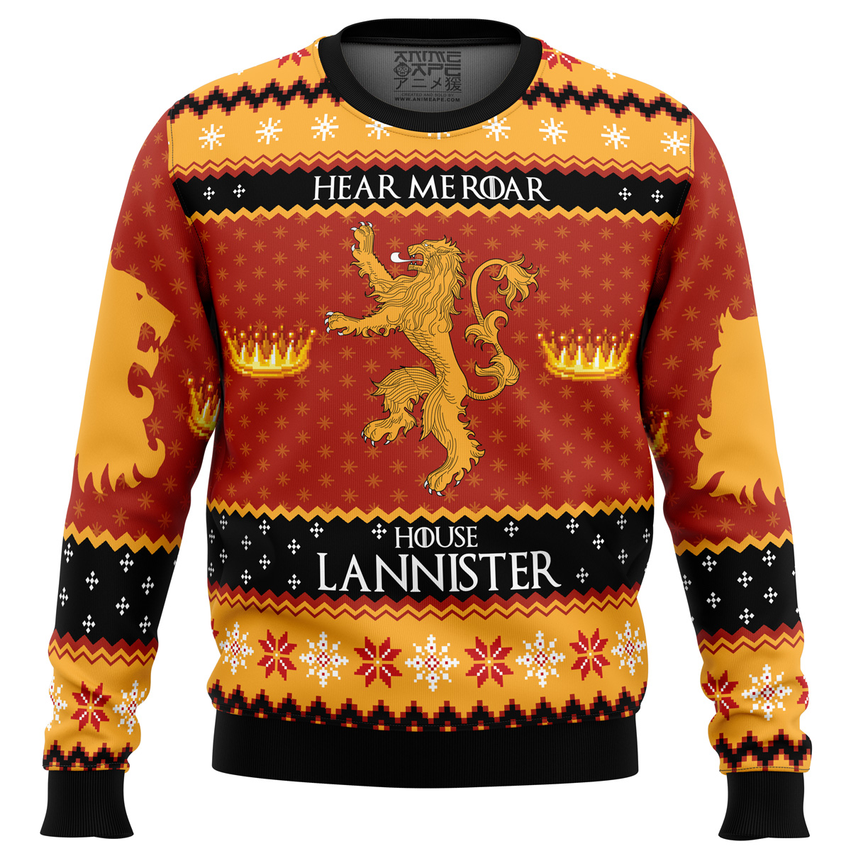 Game of Thrones House Lannister Ugly Christmas Sweater- Best Christmas Gifts 2023