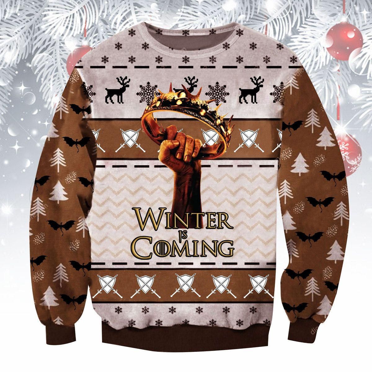 Game Of Thrones Winter is Coming GOT Ugly Sweater- Best Christmas Gifts 2023