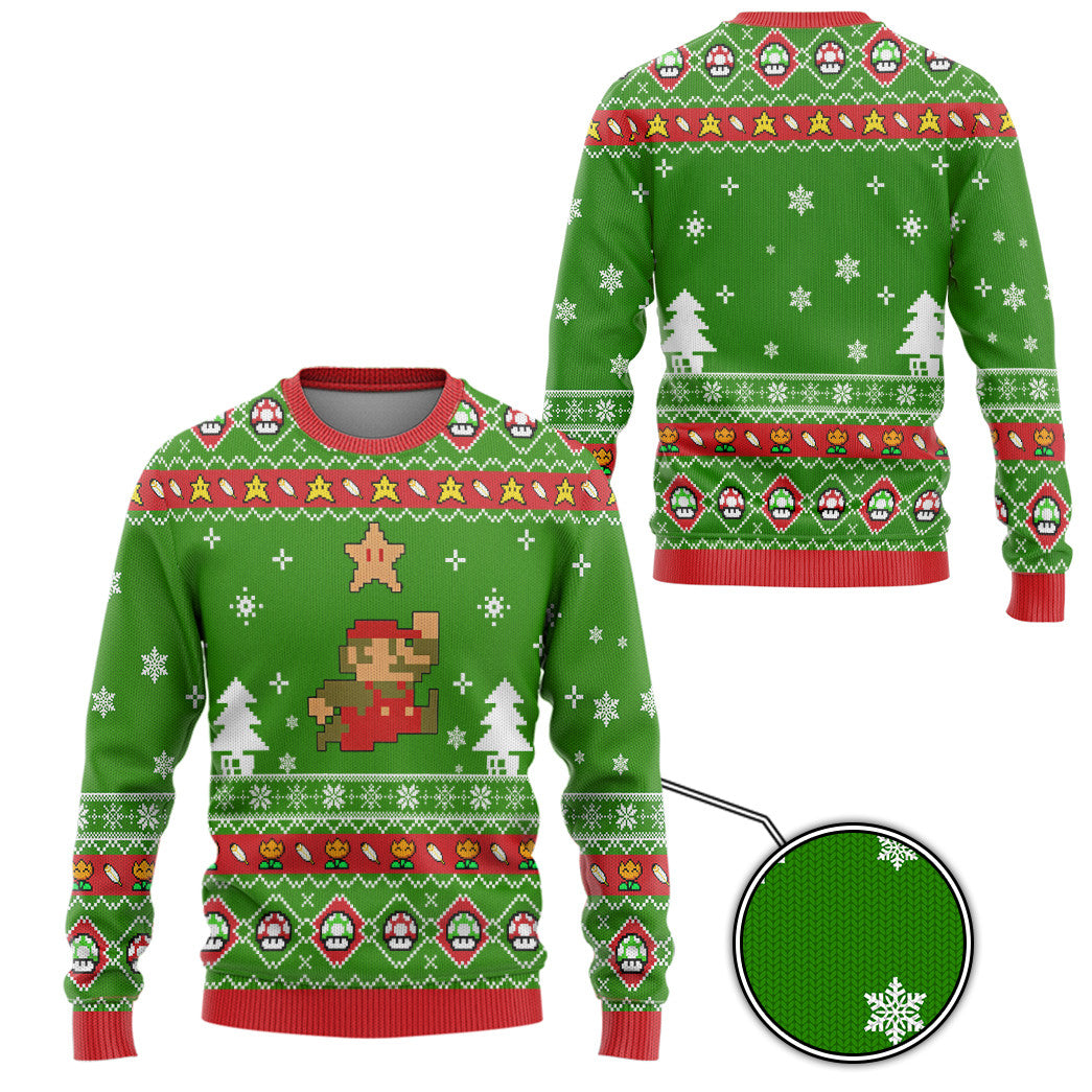 Nintendo Super Mario Custom Ugly Christmas Sweater- Best Christmas Gifts 2023