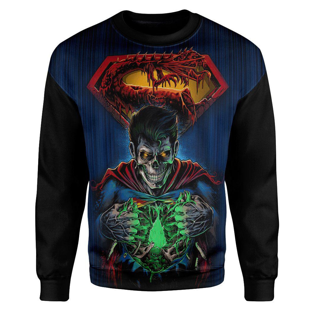 Zombie Superman Custom Sweatshirt Apparel- Best Christmas Gifts 2023