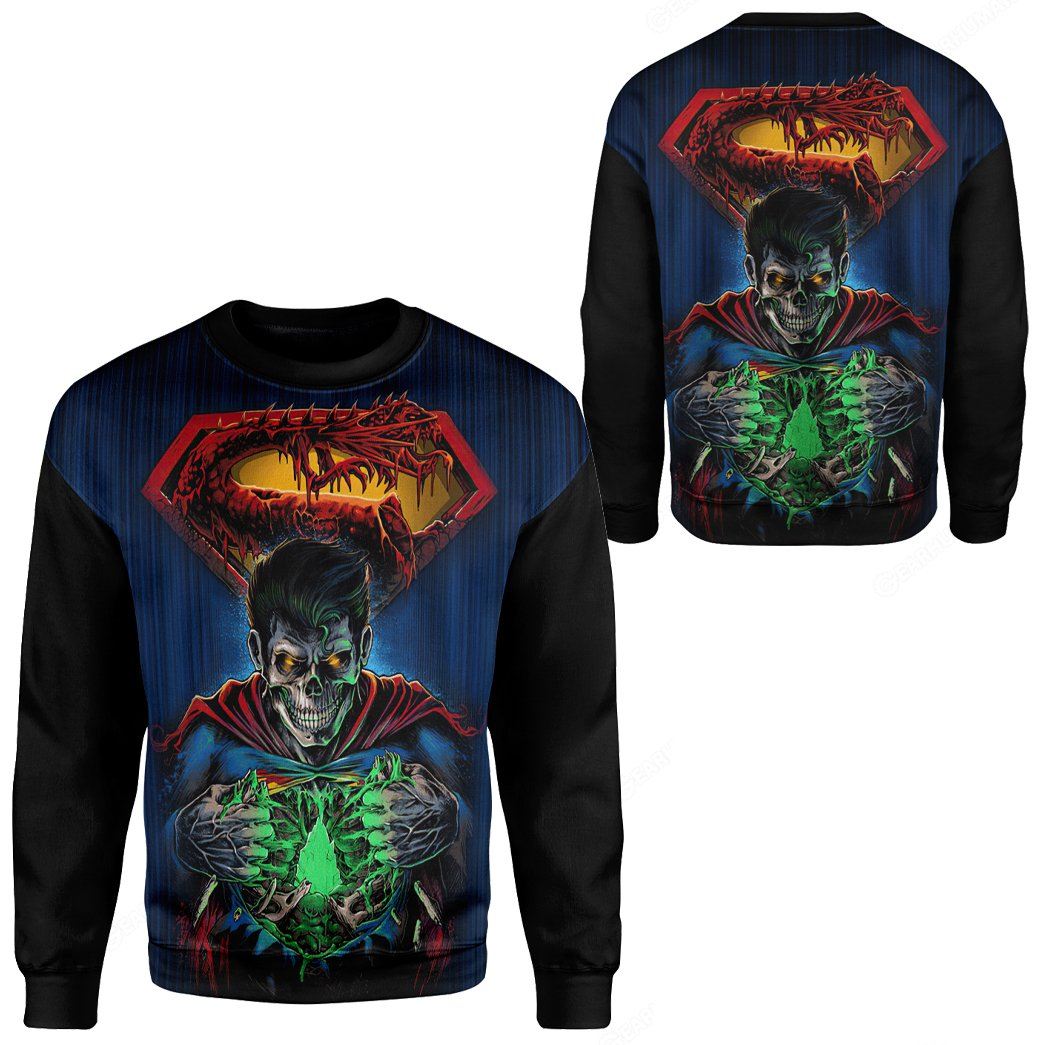 Zombie Superman Custom Sweatshirt Apparel- Best Christmas Gifts 2023