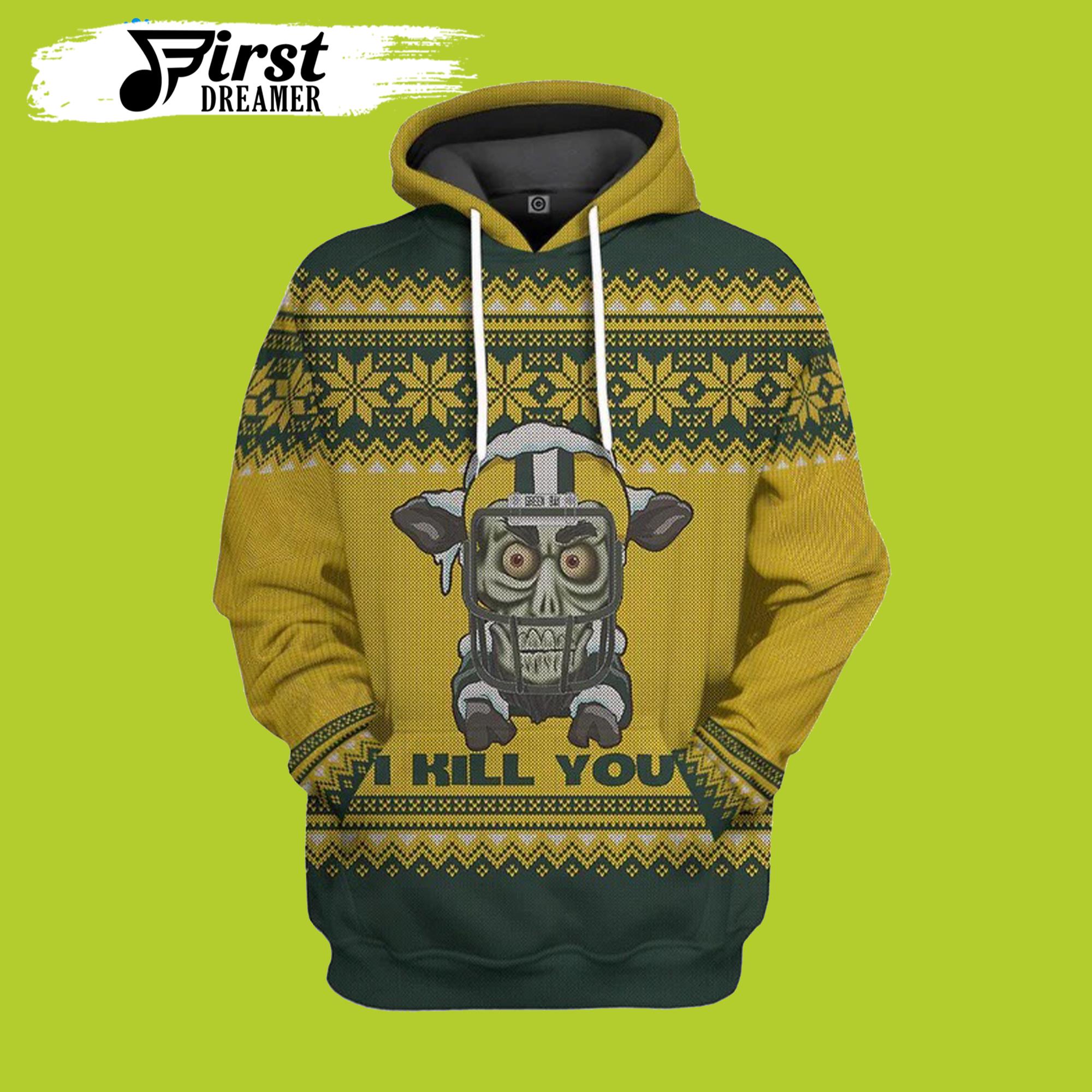 Gearhumans Green Bay Packers Hoodie 3D Christmas Apparel